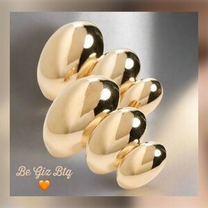 JENNIFER ZEUNER Authentic Darla Earrings in High-Shine Polish Gold Vermeil NWT